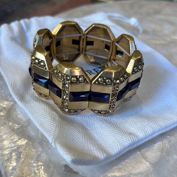 Jcrew Gold, and dark purple bracelet - Picture 1 of 4